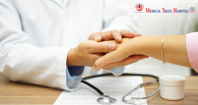 medical trust doctor holding hands of a patient